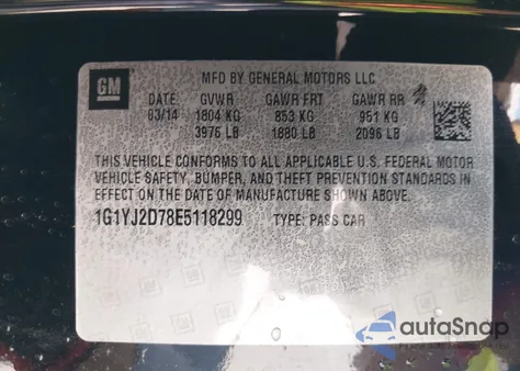 2017 Chevrolet Corvette Stingray Z51 from USA, damaged, VIN 1G1YH2D70H5111704